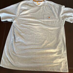Carhartt T Shirt Adult XL TALL Relaxed Fit Gray Pocket Short Sleeve Men's